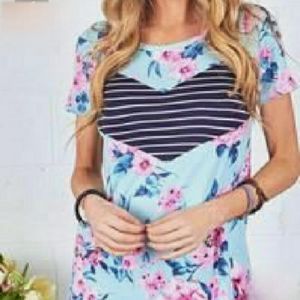 Womens Floral Aztec Top